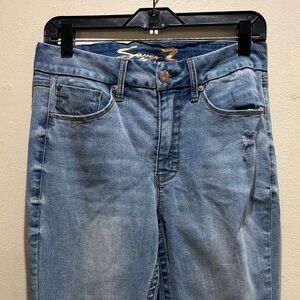 Seven7 Women's Light Blue High Rise Jeans